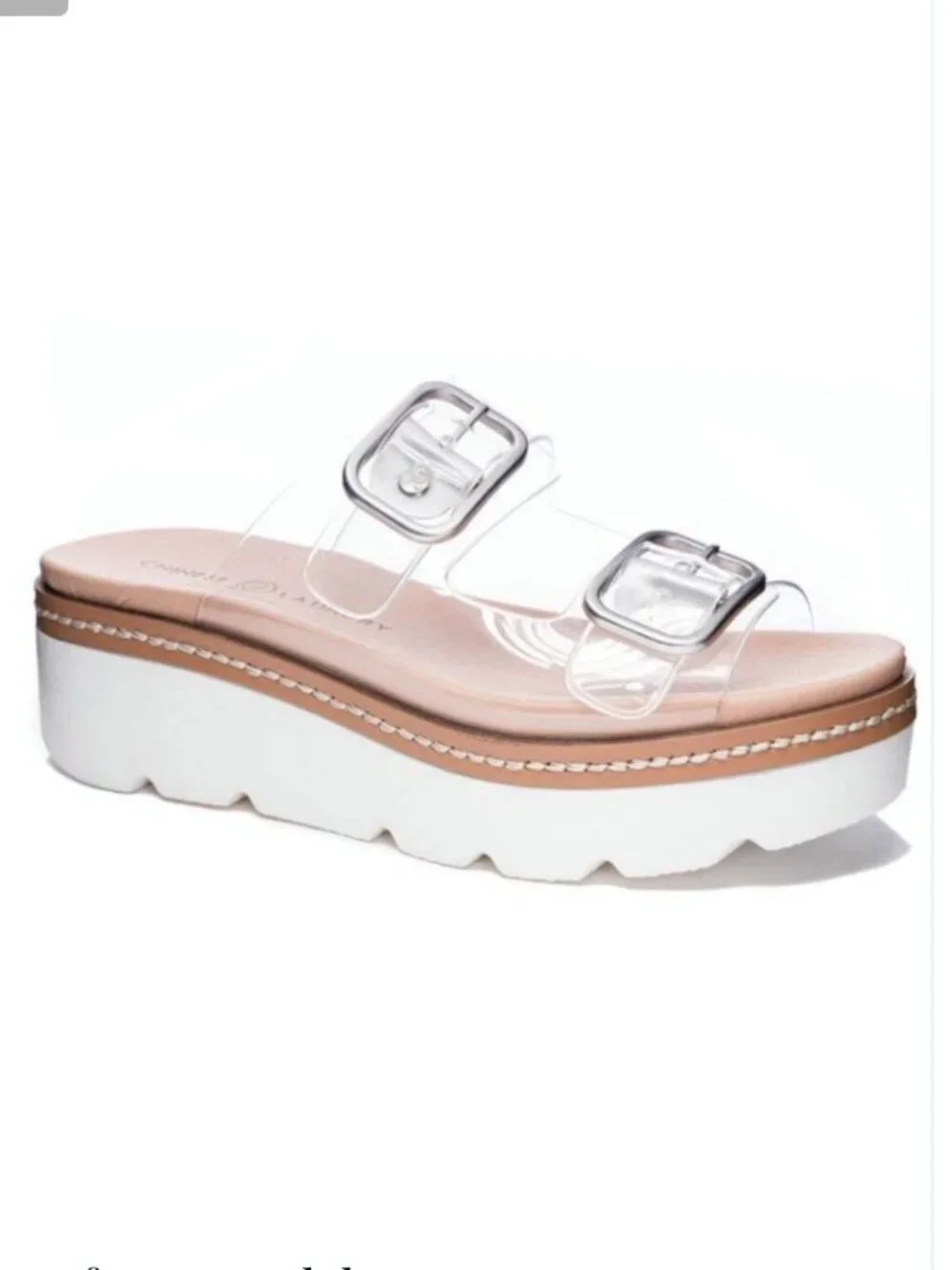 Chines Laundry Surfs Up Clear Platform Sandal